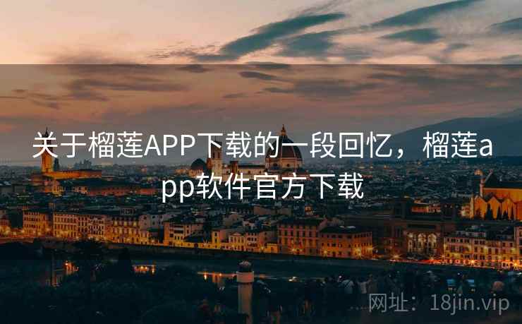 关于榴莲APP下载的一段回忆，榴莲app软件官方下载